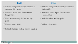 difference between fats and oils you