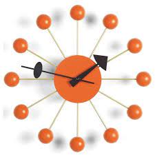 Vitra Ball Clock Orange Wall Clock
