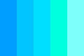 neon blues color palette blue colour