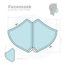 7 easy and free patterns for sewing face masks. Free Vector Face Mask Sewing Pattern