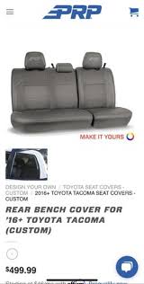 Rear Bench Seat Cover 16 Toyota Tacoma