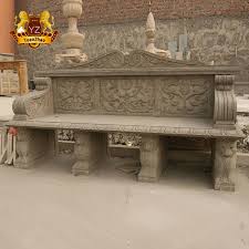 Black Marble Bench Carving Stone Bench