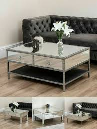 Mirrored Coffee Table Silver Lounge
