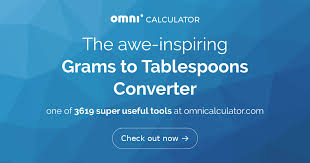 grams to tablespoons converter