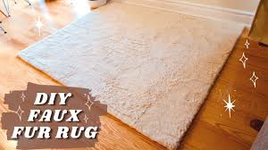 diy faux fur rug easy no sew using