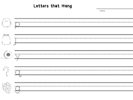 Tall And Hanging Letters Handwriting Sheets By Ms Js Room Tpt
