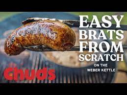 easy homemade bratwurst recipe on the