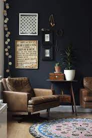 black living room wall