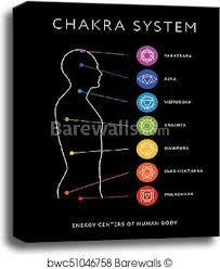 Chakra System Of Human Body Energy Centers Canvas Print
