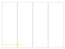 Blank Bookmark Template Free Word Sample Bookmarks Templates