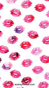 wallpaper pink purple watercolor kiss