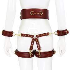 Leather Sexy Bdsm Harness Belt Bondage Handcuffs Waist Thigh Restraints  Ring | eBay