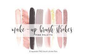 brush strokes clipart pink makeup by