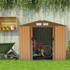 Outsunny Metal Outdoor Shed Organizer
