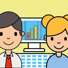 Kids Computer Statistics Chart Commerce Analytics Business