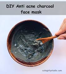 diy anti acne charcoal face mask cute