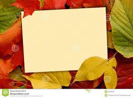 Fall Background With Note Card Stock Image Image Of Party