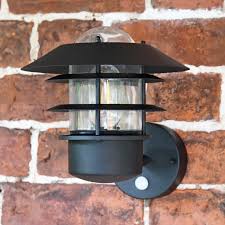 Black Modern Wall Light With Built In