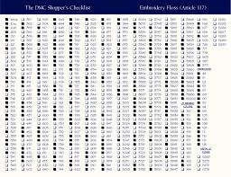 Dmc Floss Chart By Number Best Picture Of Chart Anyimage Org
