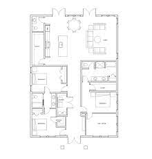 40 X 55 2200 Sf One Story House Plan