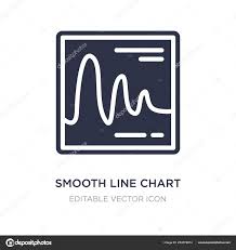 Smooth Line Chart Icon On White Background Simple Element