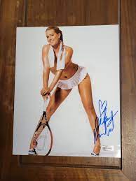 Sexy Tennis Model ASHLEY HARKLEROAD Signed Autographed 8x10 Photo COA  Playboy 