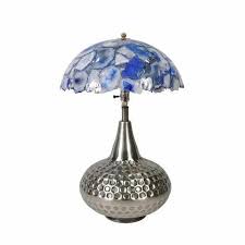 Table Lamps Antique Blue Agate Stone