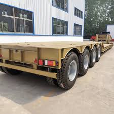 cimc 4 axle 100 ton lowboy trailer