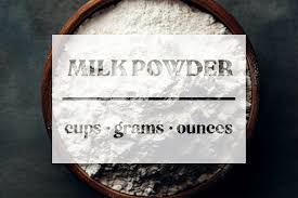 milk powder cups grams ounces