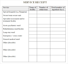Sample Service Receipt Template 9 Free Documents In Pdf Word