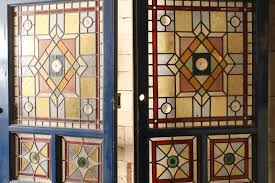 Pair Of Victorian Stained Glass Doors