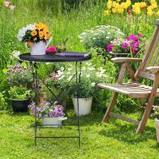 Relaxdays Fold Up Garden Table Parasol