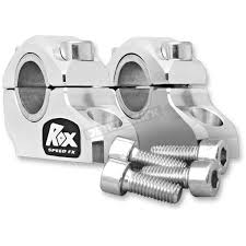 Clear Anodized 1 1 4 In Pro Offset Elite Block Risers For 7 8 In 1 In Handlebars 3r B12poe