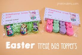 Pom pom, glue and craft foam. Easter Treat Bag Toppers Prekinders