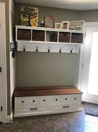 Mudroom Bench And Wall Hanging Storage