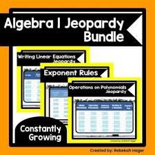 Algebra 1 Jeopardy Game Bundle