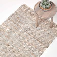 madras leather hemp rug natural