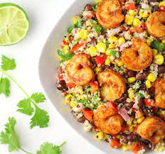 caribbean shrimp quinoa salad