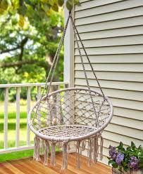macrame indoor outdoor hanging chair