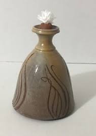 red clay glazed pottery taupe and brown
