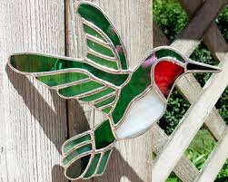 Hummingbird Stained Glass Suncatcher