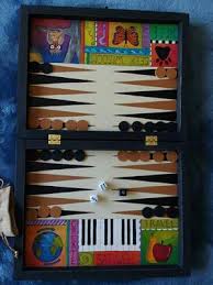 backgammon set handpainted game board