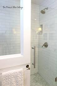 shower half wall with a window french