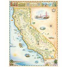 California Map Wall Art Poster