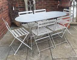 Oval Table And Chairs Metal Garden