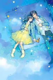 hd wallpaper anime blue boy couple