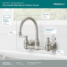 Two Handle Wall Mount Kitchen Faucet