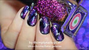 dark galaxy nails using ultra chrome