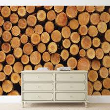 Wood Texture Logs Nature Wall Mural