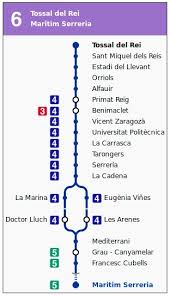 Línea 6 del metro de la cdmx. Valencia Metro Map Spain